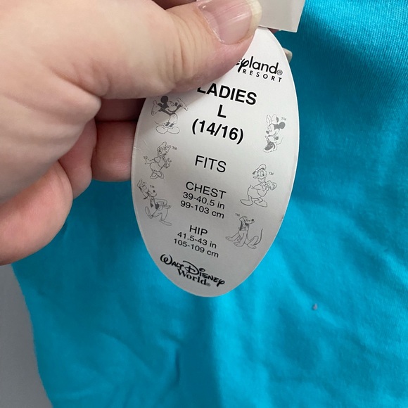NWT Walt Disney World Tank Top Mickey Mouse Vintage Shirt L Large Lg Blue - Picture 5 of 10